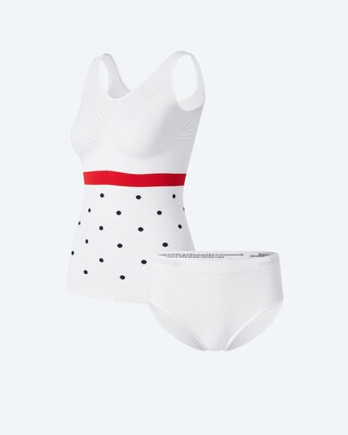 Leichttop mit Pünktchen + Slip