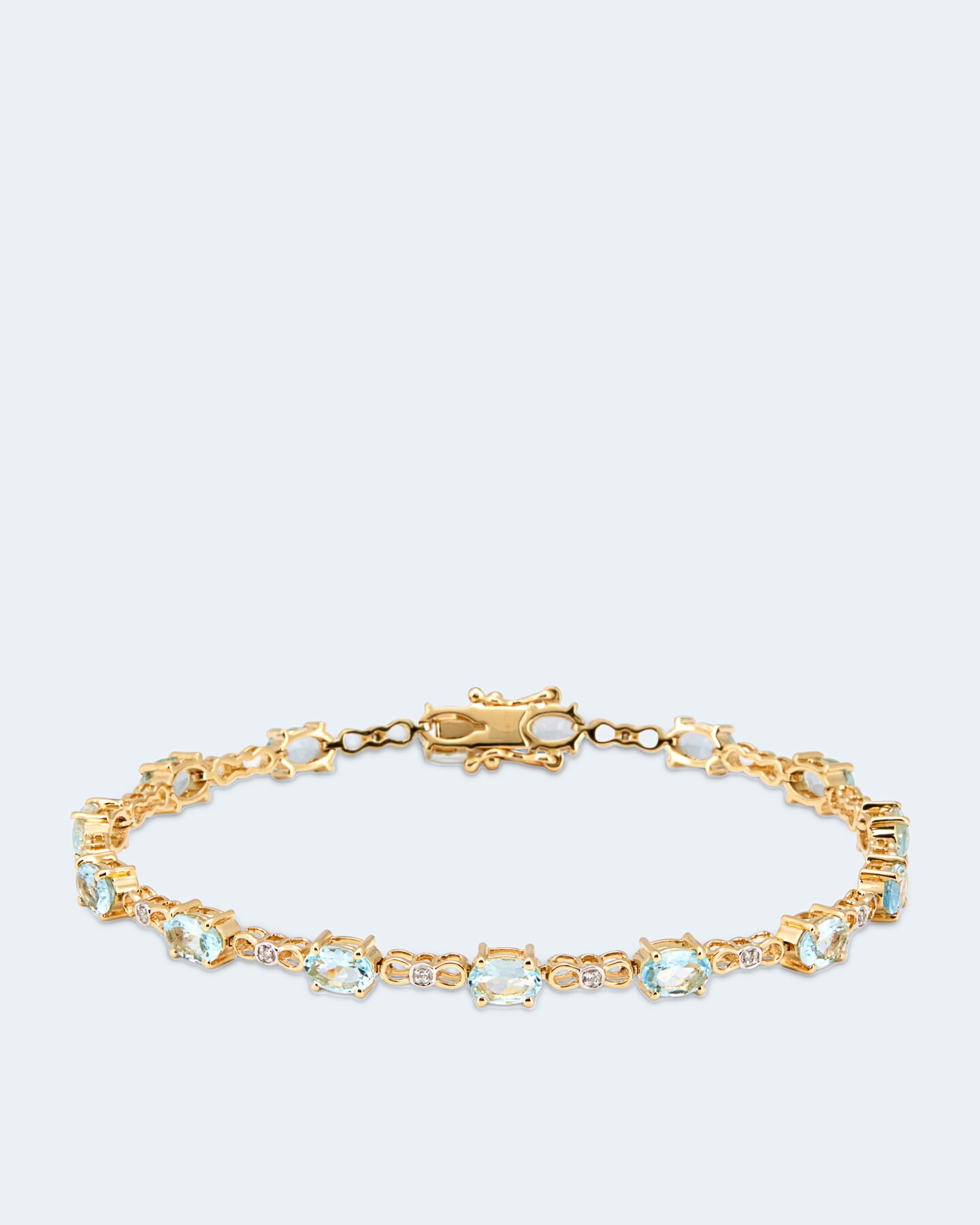 Produktabbildung für Armband mit Aquamarin & Brillant