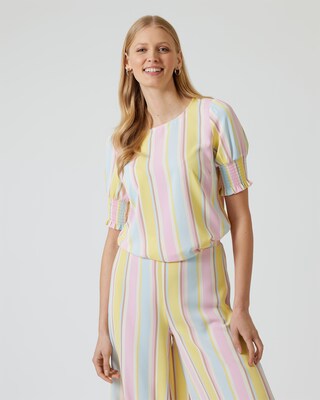 Bluse in Streifenoptik