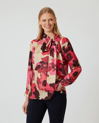 Schlupfbluse mit Schaldetail