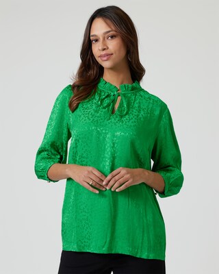 Jacquard-Bluse