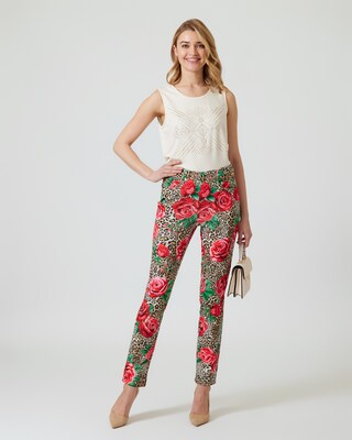 Pontehose mit Alloverprint