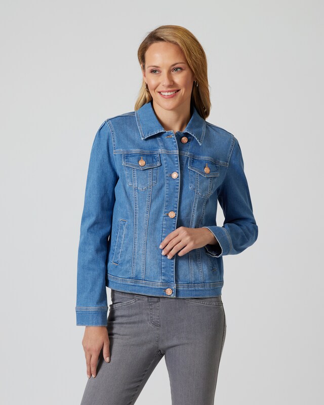 Jeansjacke mit Patina-Knöpfen