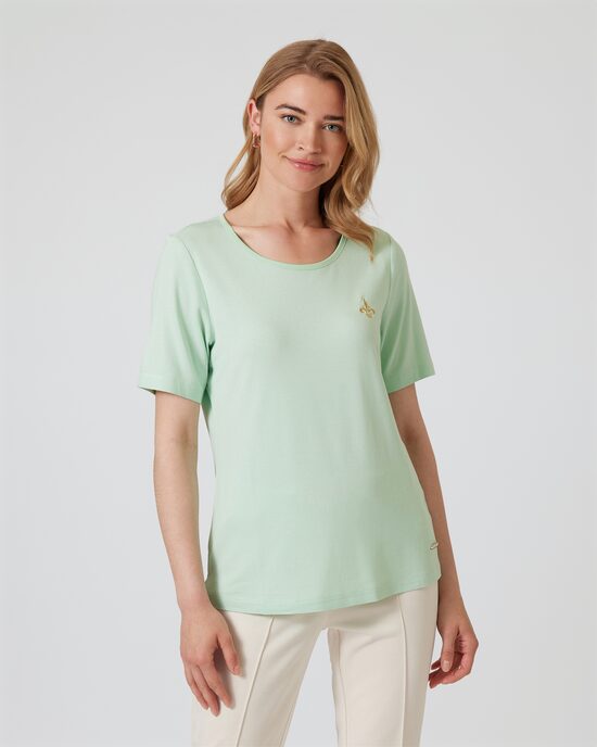 Produktabbildung für Shirt mit Logo-Stickerei