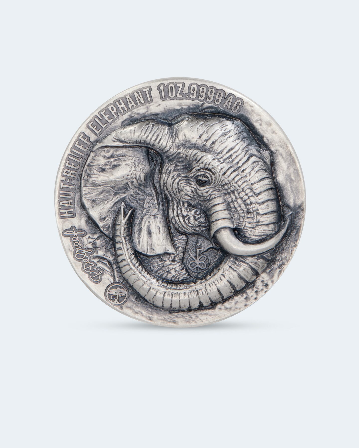 Produktabbildung für Silbermünze de Greef Premium Edition Elefant