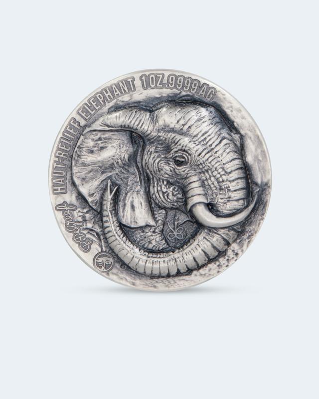 Silbermünze de Greef Premium Edition Elefant