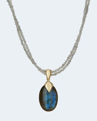 Collier mit Anhänger und Labradorit