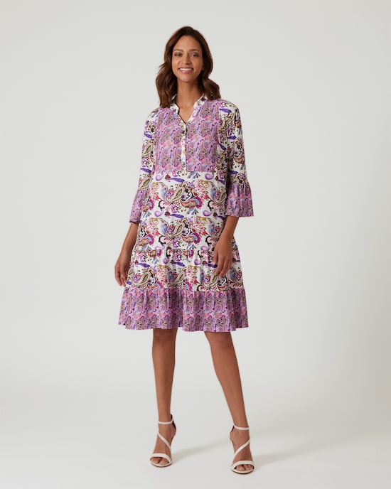 Produktabbildung für Kleid mit Paisleydruck