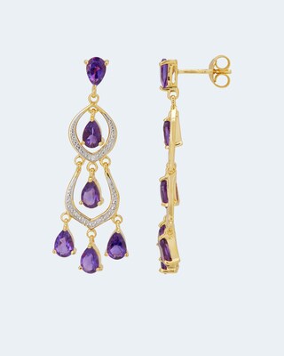 Ohrstecker mit Amethyst und Zirkon