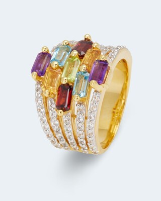 Ring mit Edelstein-Mix