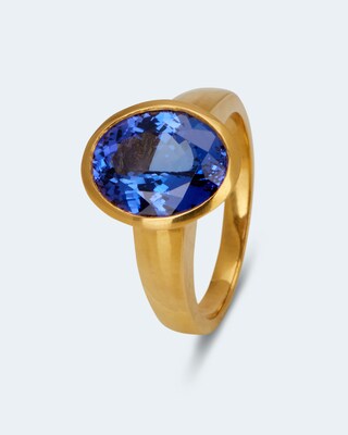 Ring mit Super-Tansanit AAAA+