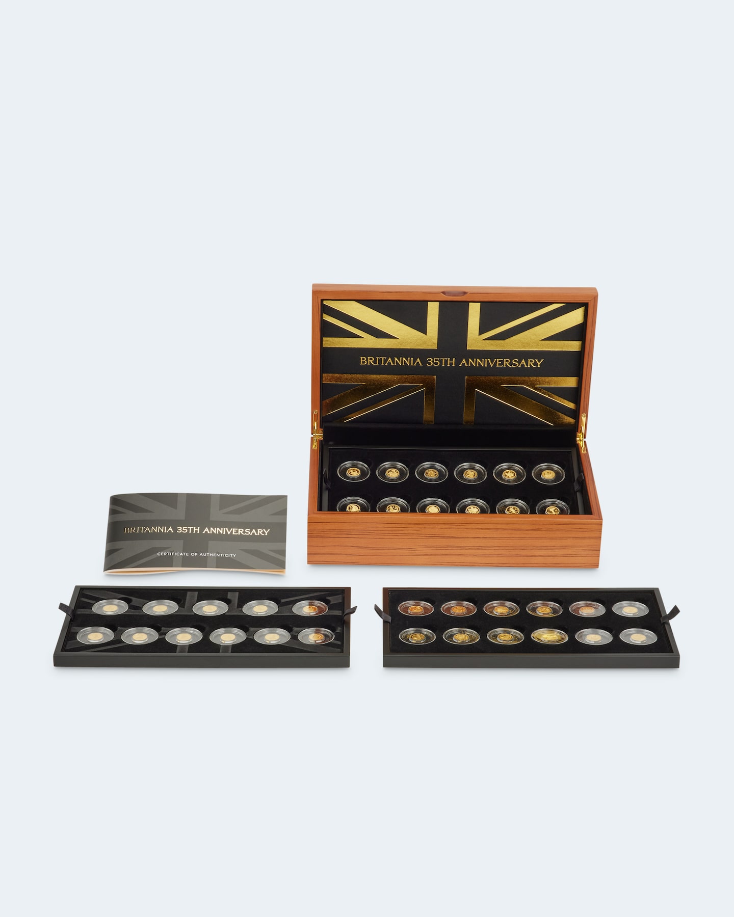 Produktabbildung für Goldmünzen mit Britannia-Motiv, 35tlg.