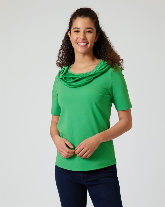 Shirt mit drapiertem Ausschnitt