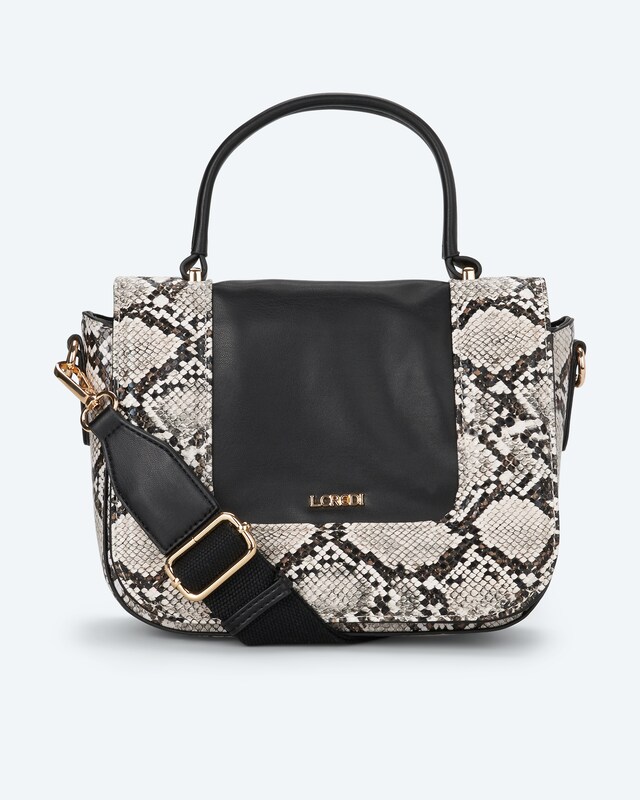 Kurzgrifftasche in Snake-Optik