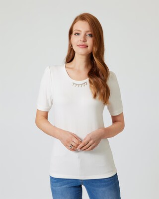 Shirt mit Schmuckkette