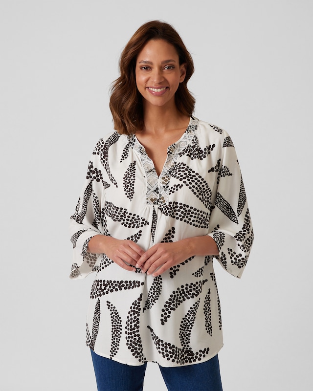 Bluse mit All-over-Druck