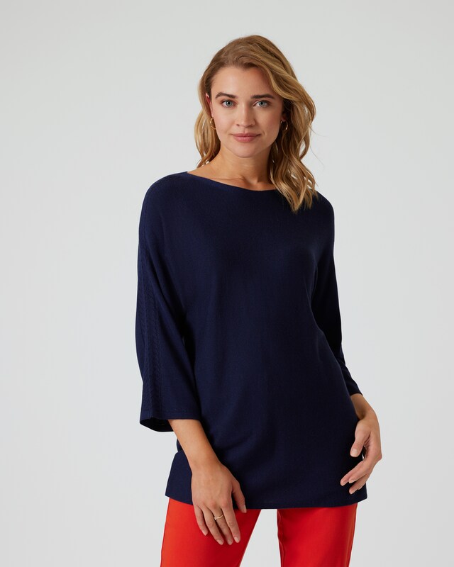 Feinstrick-Pullover mit Seiden-Anteil