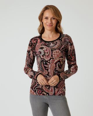 Classic Pullover "herbstliches Paisley"