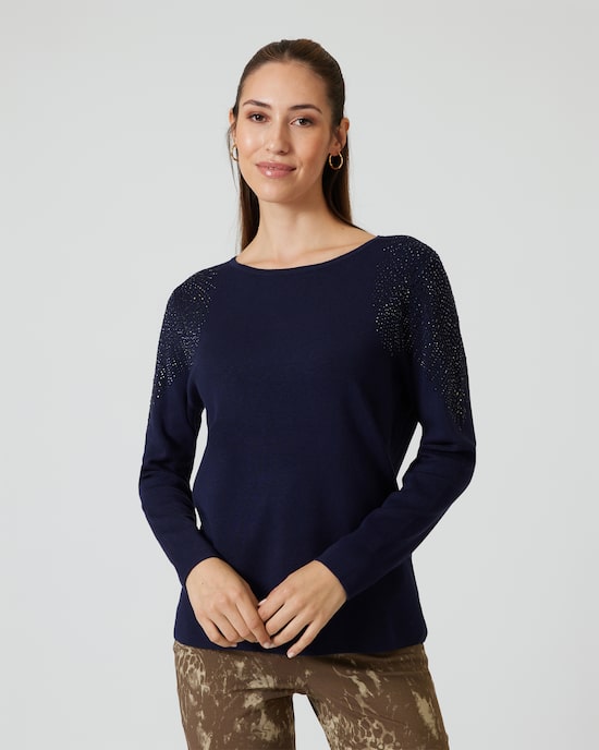 Produktabbildung für Pullover mit Strass