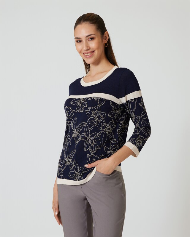 Pullover mit Blumenmuster
