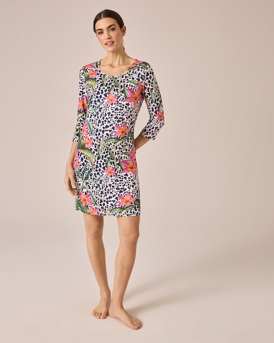 Produktabbildung für Bigshirt "Flower Leopard"