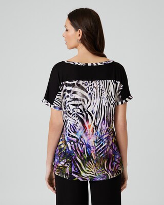 Shirt mit Print & Nieten