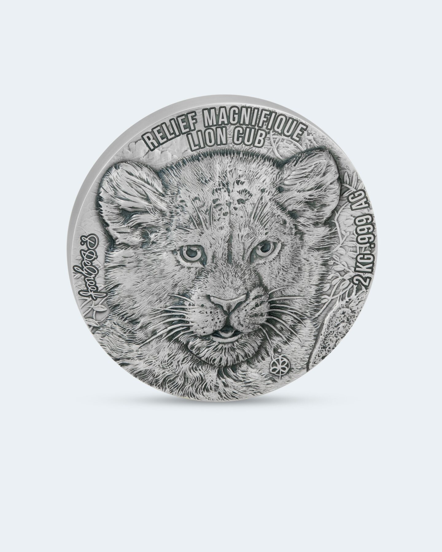 Produktabbildung für 2-Kilo-Silbermünze Lion Cub 2023