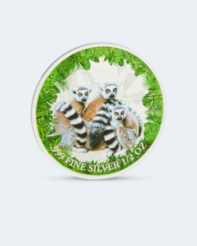 Silbermünze Lemur 2021