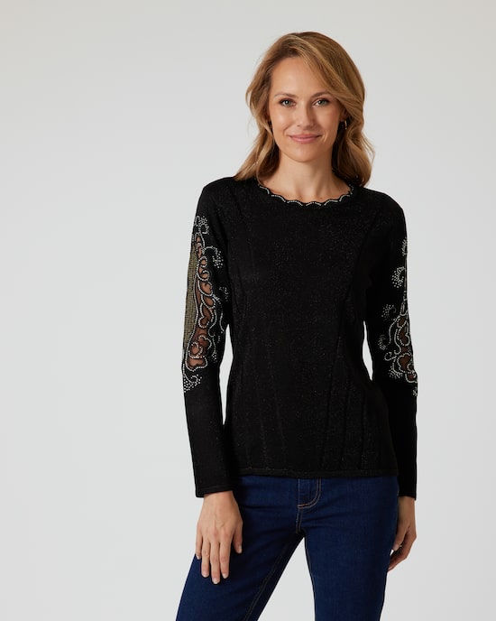 Produktabbildung für Glow Pullover "Blütentraum"