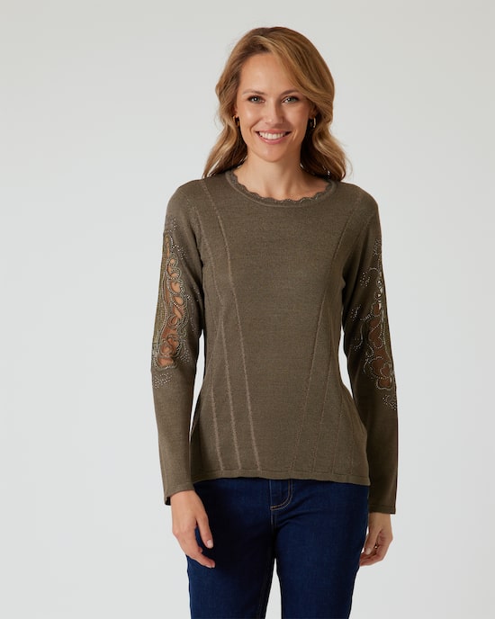 Produktabbildung für Glow Pullover "Blütentraum"