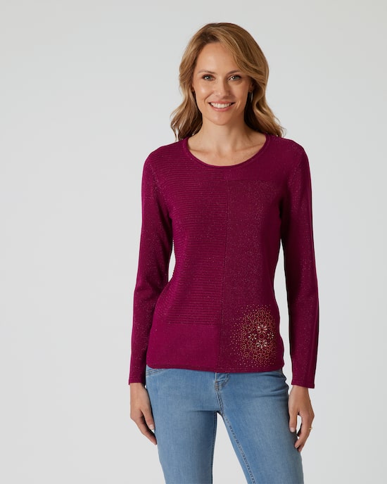 Produktabbildung für Glow Pullover mit Stickerei