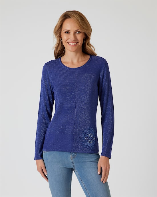 Produktabbildung für Glow Pullover mit Stickerei