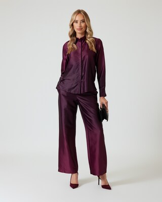 Satinbluse mit Farbverlauf