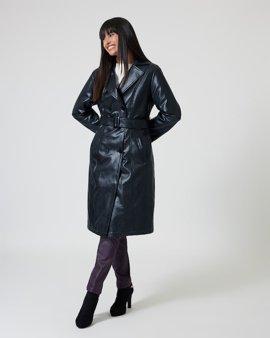 Produktabbildung für Trenchcoat im Leder-Look "Couture"