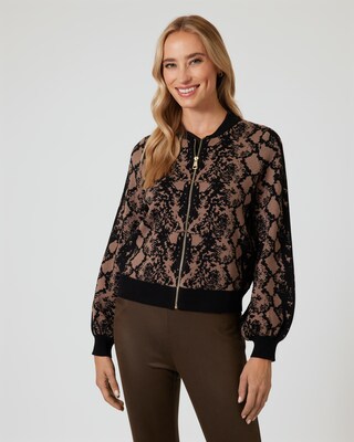 Jacquard-Blouson
