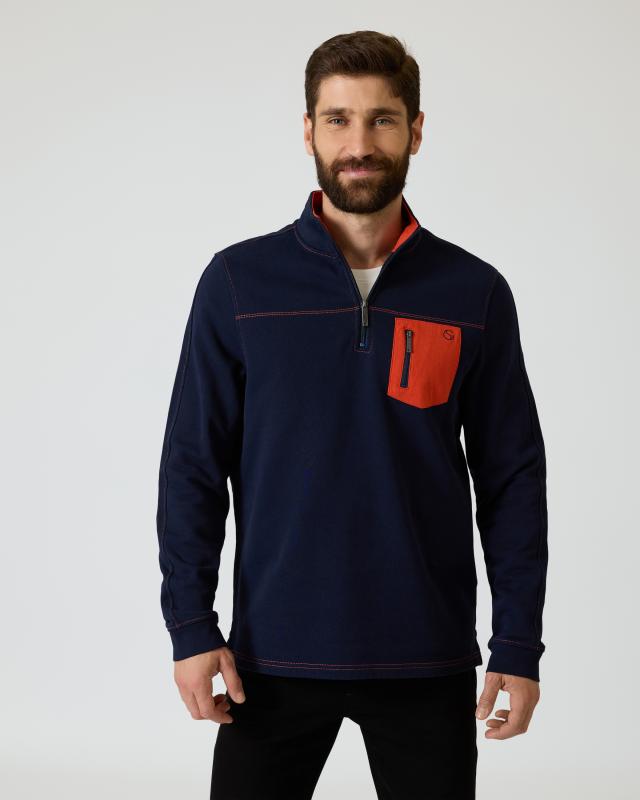 Sweatshirt in Denim-Optik