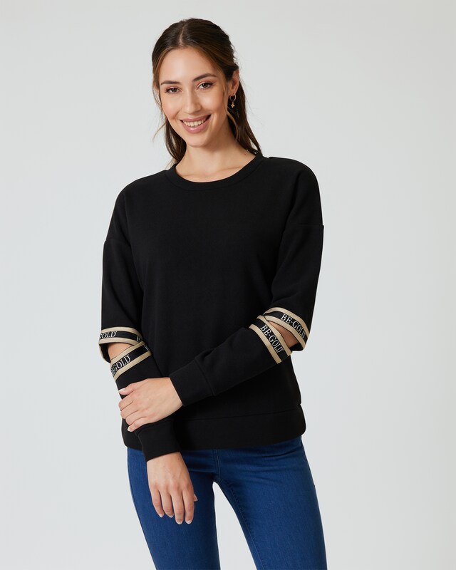 Pullover mit Logo Cut-outs