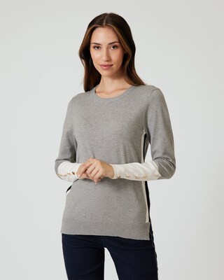 Pullover mit Knopf-Dekoration