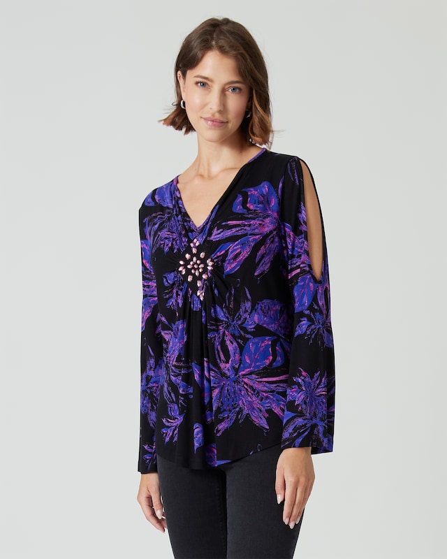 Shirt mit Druck & Verzierung