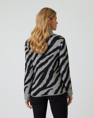Pullover mit Zebradruck