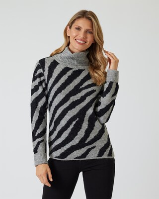 Pullover mit Zebradruck