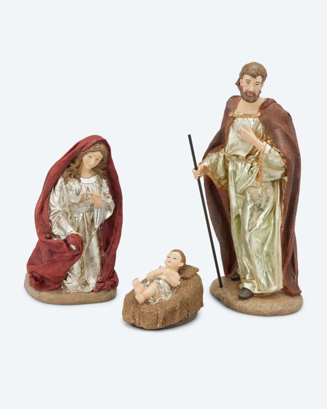 Weihnachtliche Krippenfiguren, 3tlg.