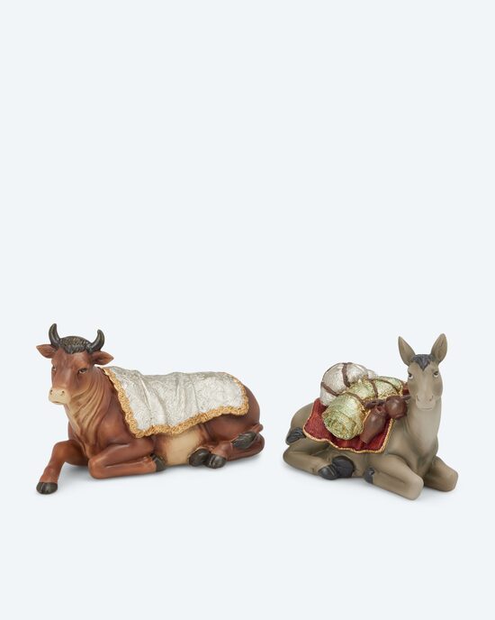 Produktabbildung für Weihnachtliche Krippenfiguren Tiere, 2tlg.