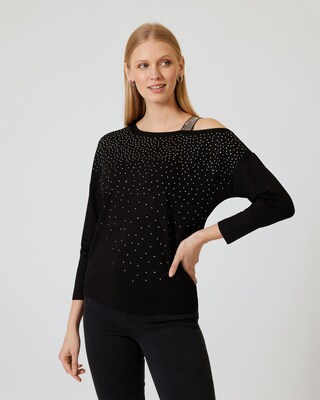 Shirt mit Strass-Details