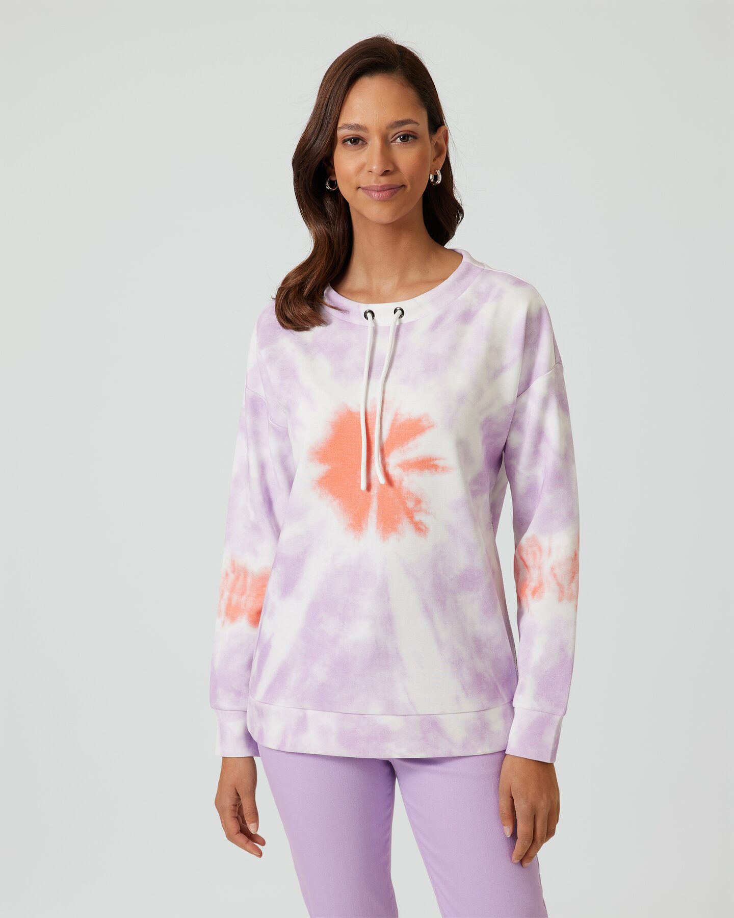 Produktabbildung für Sweatshirt mit Batik Druck