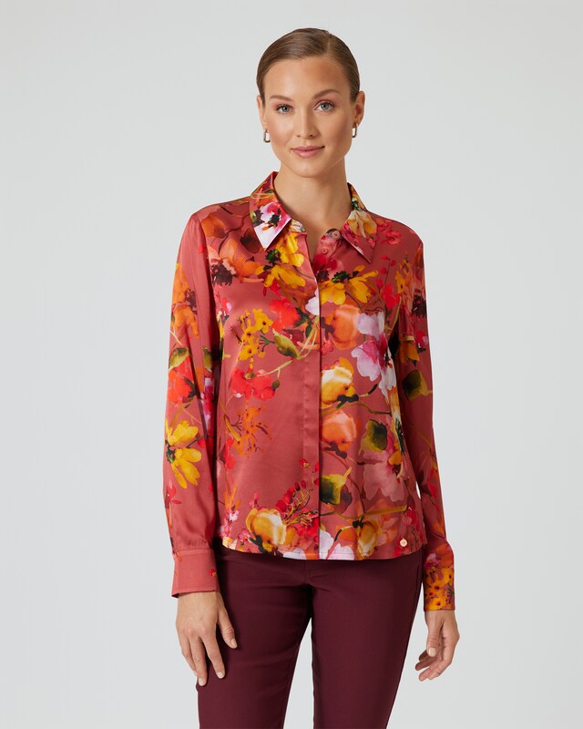 Bluse mit Seide