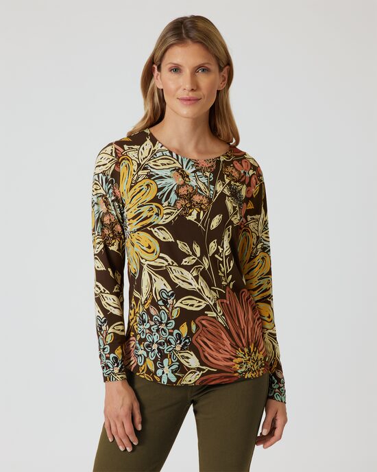 Produktabbildung für Shirt mit Blumen-Print