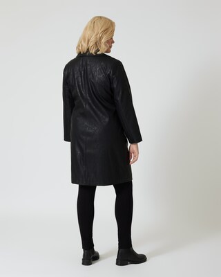 Mantel in Leder-Optik