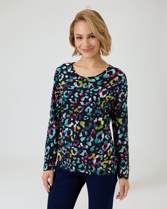 Produktabbildung für Shirt mit Animal-Glitter-Druck