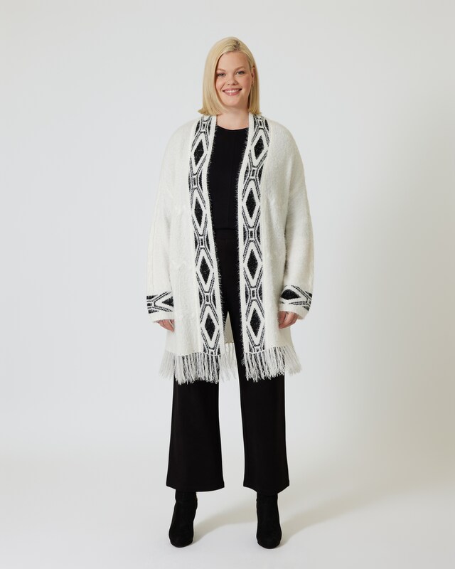 Cardigan aus Flauschgarn
